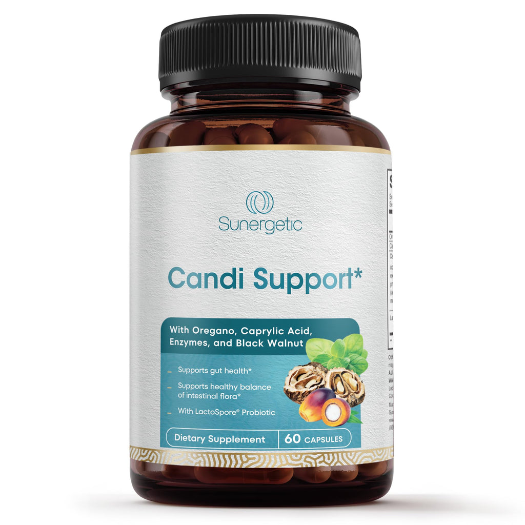 Premium Candida Cleanse Supplement – Candida Support Supplement with Oregano, Caprylic Acid, Black Walnut & Probiotics – Supports Gut Health, - FENGGESTORE20