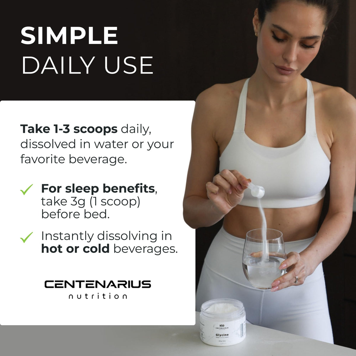 Premium Glycine Powder 250g | Amino Acids Supplement for Post Workout Muscle Recovery, Digestion, Sleep Aid + More - Vegan, Additive-Free - FENGGESTORE20