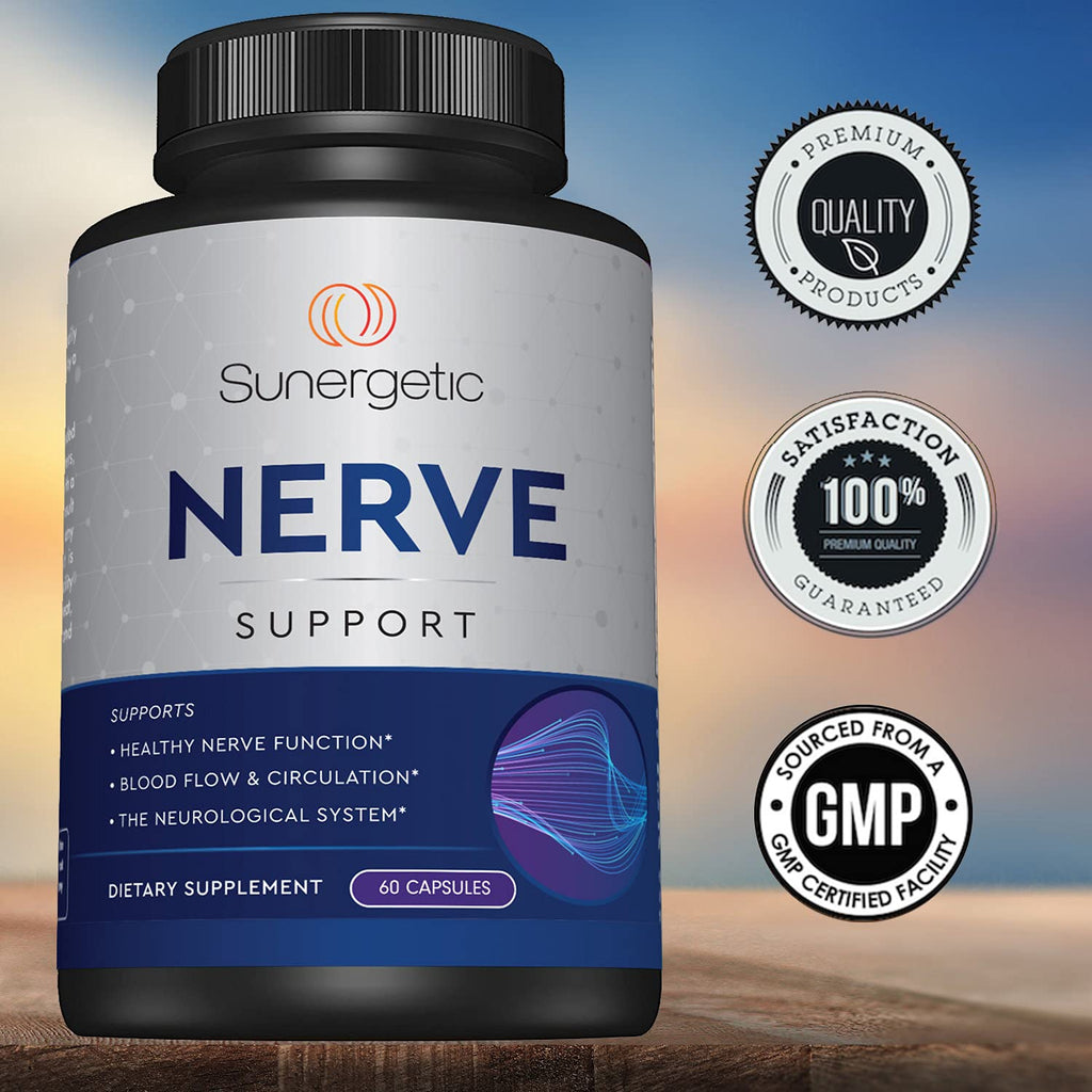 Premium Nerve Support Supplement – with Alpha Lipoic Acid (ALA) 600 mg, Acetyl-L-Carnitine (ALC) & Benfotiamine - Nerve Support Formula for Healthy Circulation, Feet, Hands & Toes - 60 Capsules - FENGGESTORE20