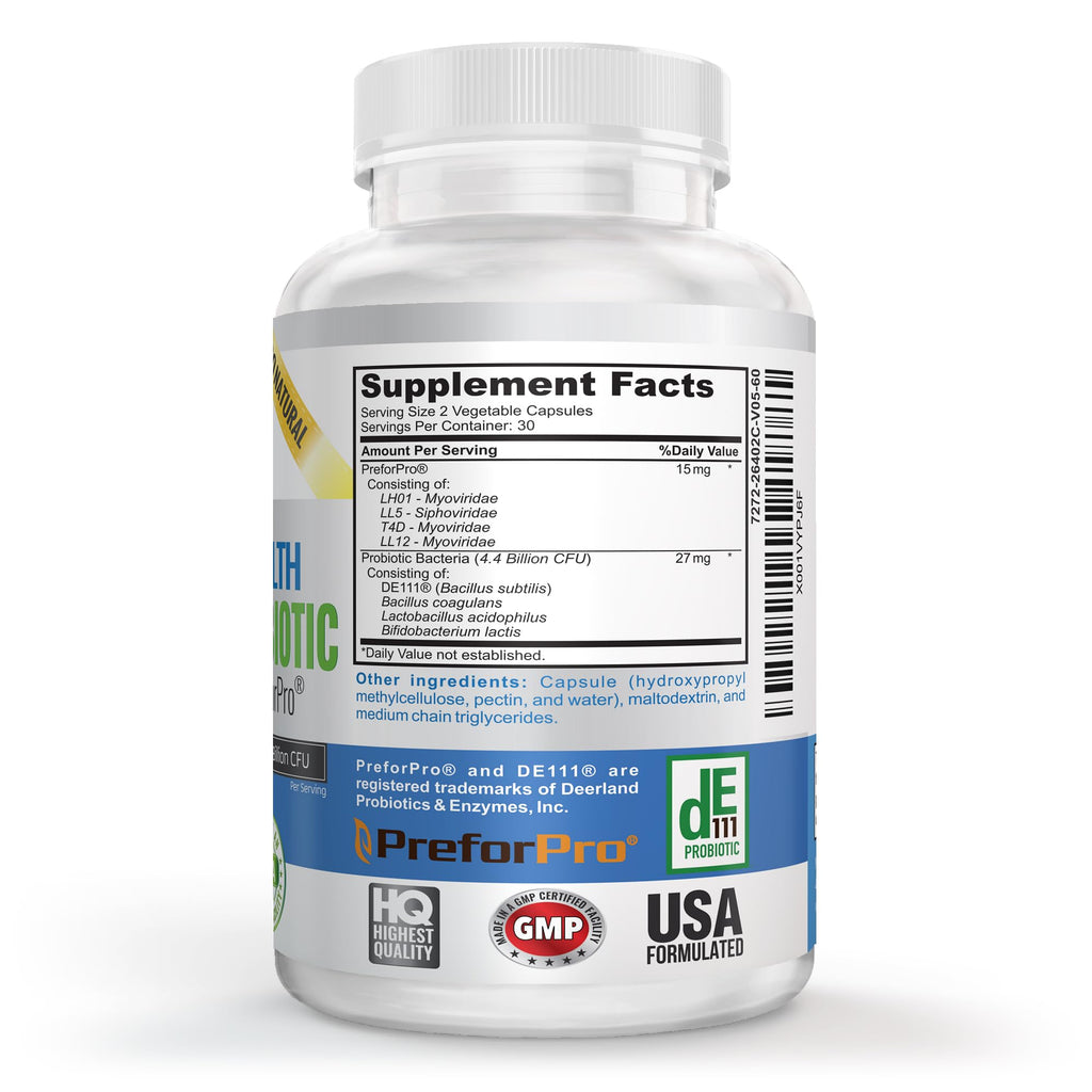 Premium Probiotic plus Ultimate Prebiotic - Gut Biome Builder & Restoration - 4.4 Bn CFU - Best for Women & Men - Bacteria Reaches Intestine within Hours - FENGGESTORE20