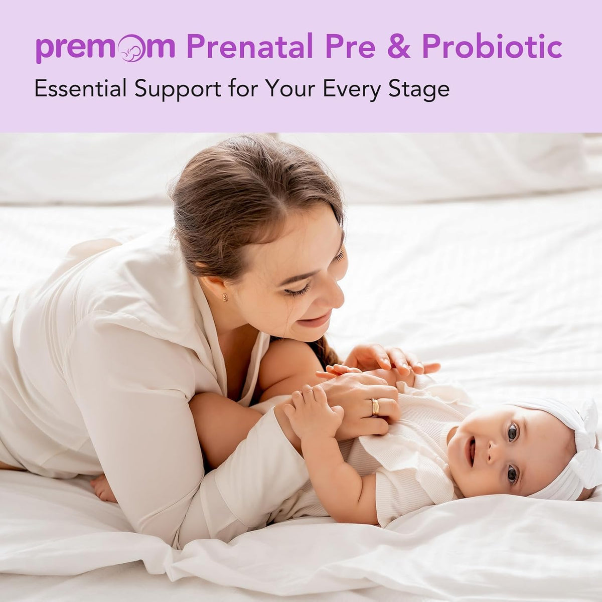Premom Prenatal Prebiotics & Probiotics for Women, 30 Billion CFU, 18 Strains, Organic Prebiotic & Womens Probiotic, Vaginal, Gut, & Digestive Health + Immune Support Supplement - FENGGESTORE20