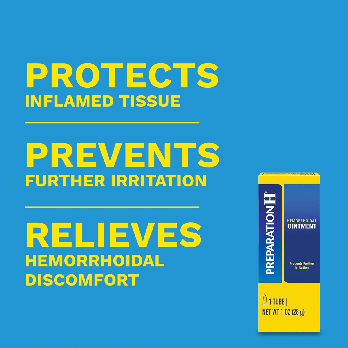 Preparation H Hemorrhoid Ointment, Itching, Burning and Discomfort Relief - 1 Oz Tube - FENGGESTORE20