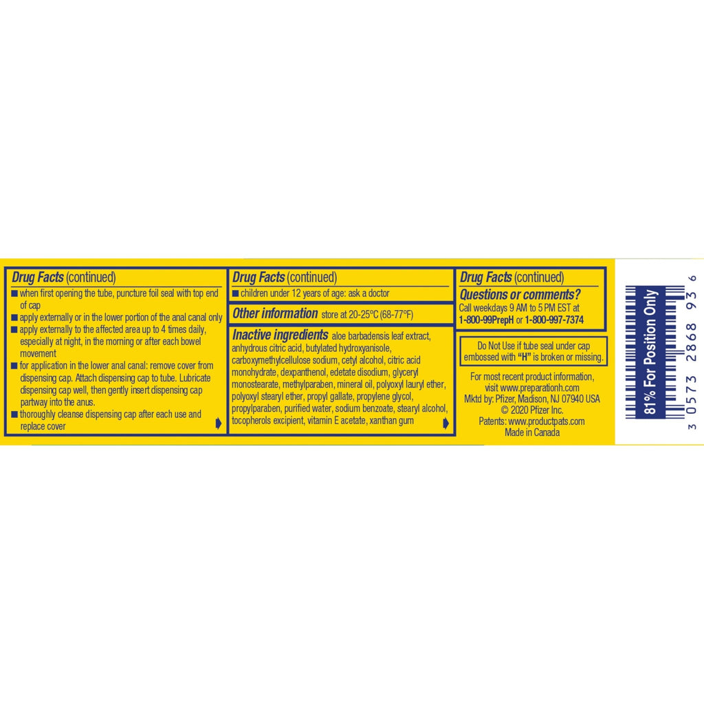 Preparation H Hemorrhoid Symptom Treatment Cream (0.9 Ounce Tube), Maximum Strength Multi-Symptom Pain Relief with Aloe - FENGGESTORE20