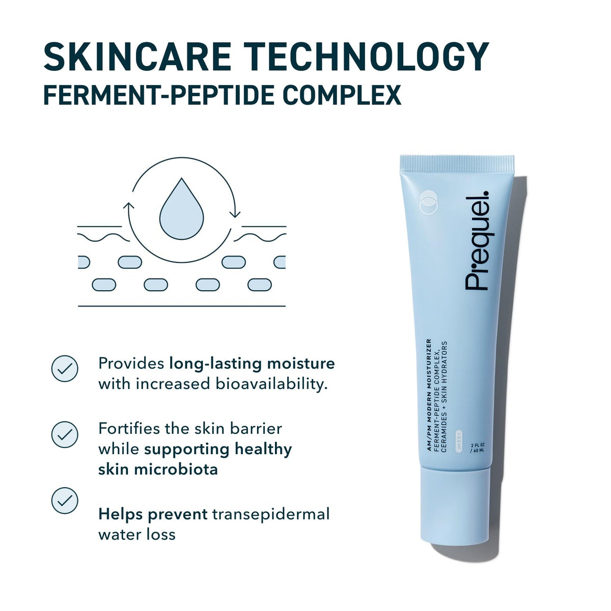 Prequel Skin AM/PM Modern Moisturizer – Hydrating Face Cream with Peptides, Ceramides - FENGGESTORE20