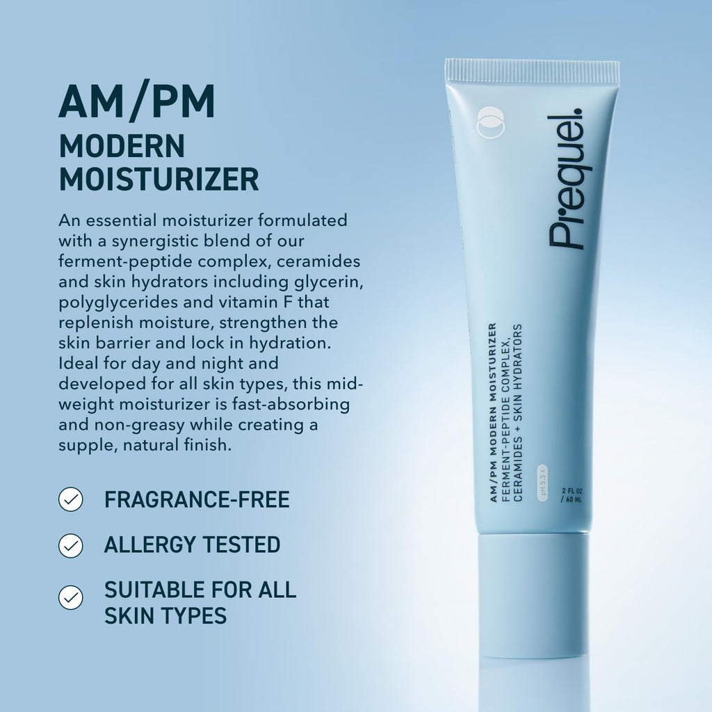Prequel Skin AM/PM Modern Moisturizer – Hydrating Face Cream with Peptides, Ceramides - FENGGESTORE20