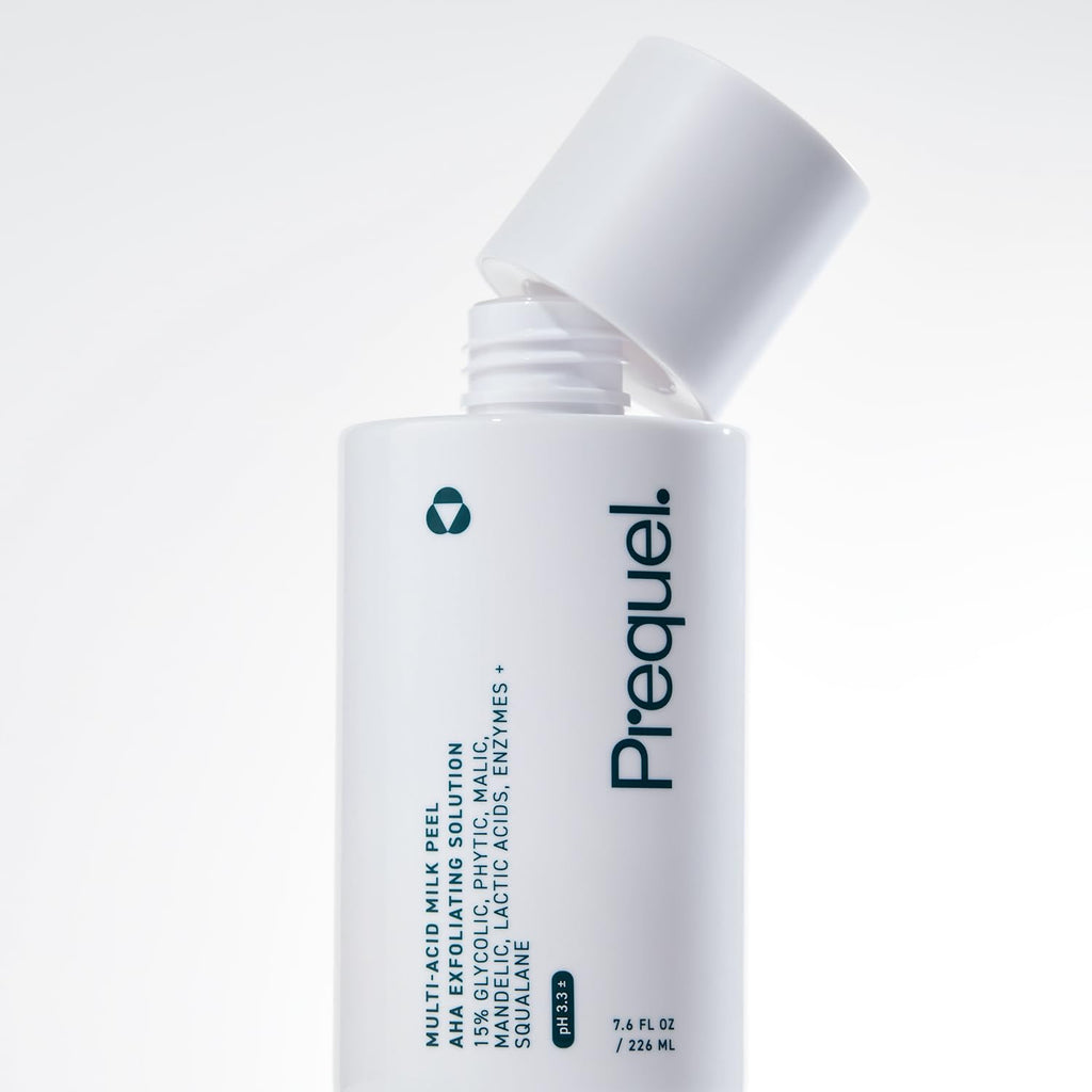 Prequel Skin Multi-Acid Milk Peel, Professional Exfoliating Solution. 15% Glycolic Acid Face Peel with Lactic Acid and Enzymes - FENGGESTORE20