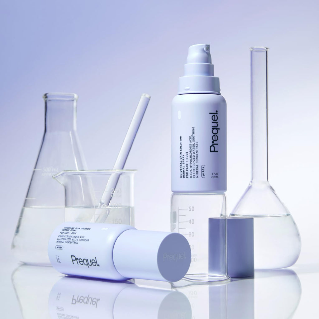Prequel Skin Universal Skin Solution Hypochlorous Acid Spray for Face and Body. Fine Mist HOCL Facial Cleanser and Dermal - FENGGESTORE20