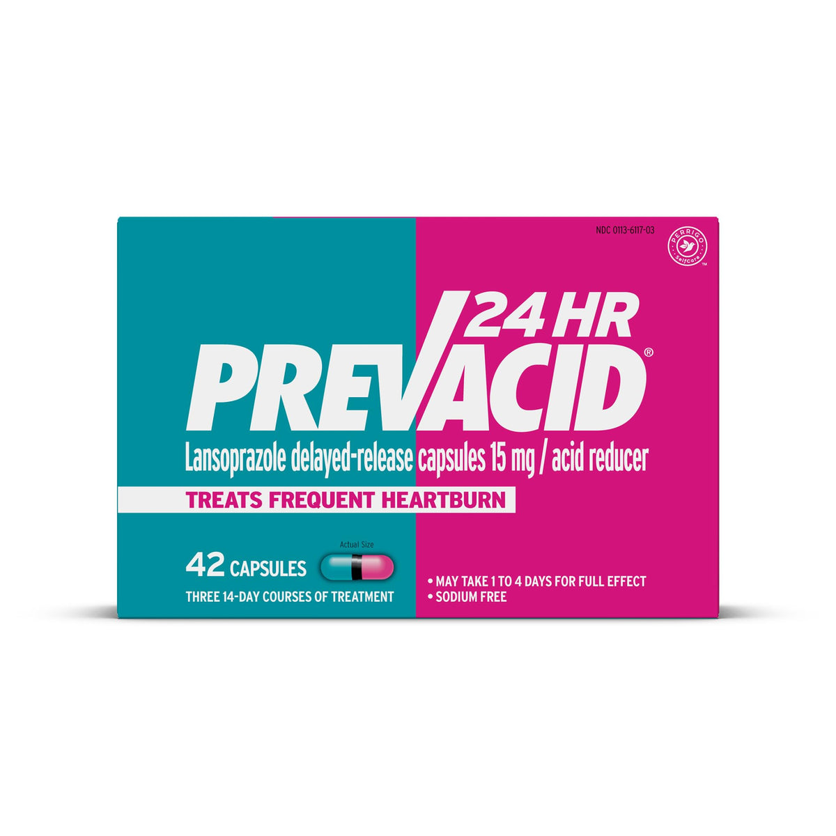 Prevacid 24HR Lansoprazole Capsules, 15 mg Acid Reducer, Delayed-Release PPI for Frequent Heartburn Relief, 42 Count - FENGGESTORE20