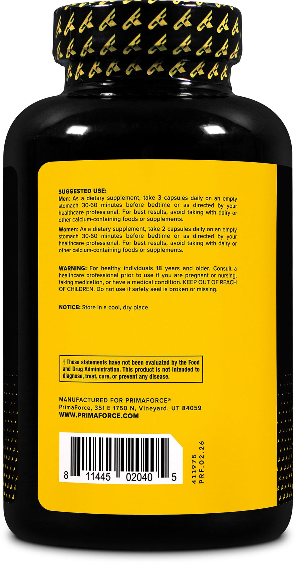 Primaforce ZMA Dietary Supplement, 180 Capsules - FENGGESTORE20