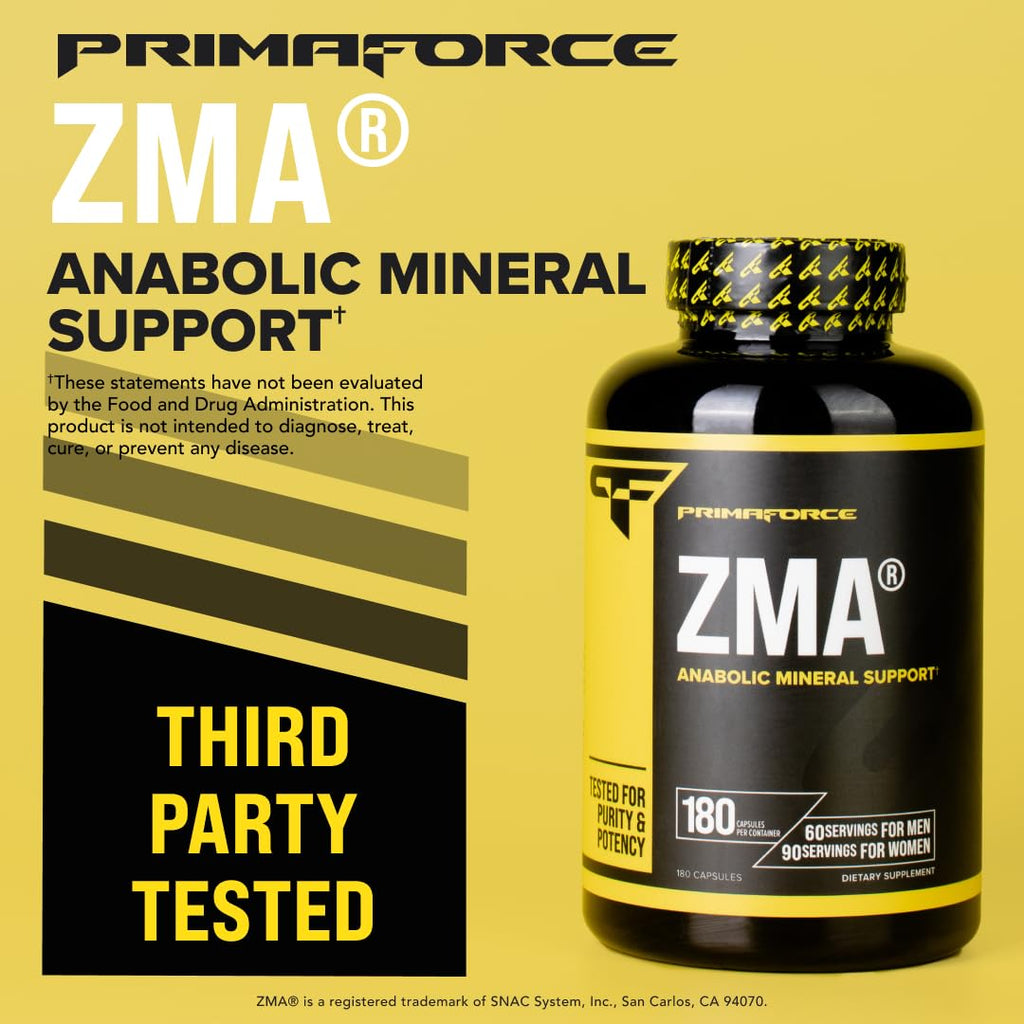Primaforce ZMA Dietary Supplement, 180 Capsules - FENGGESTORE20
