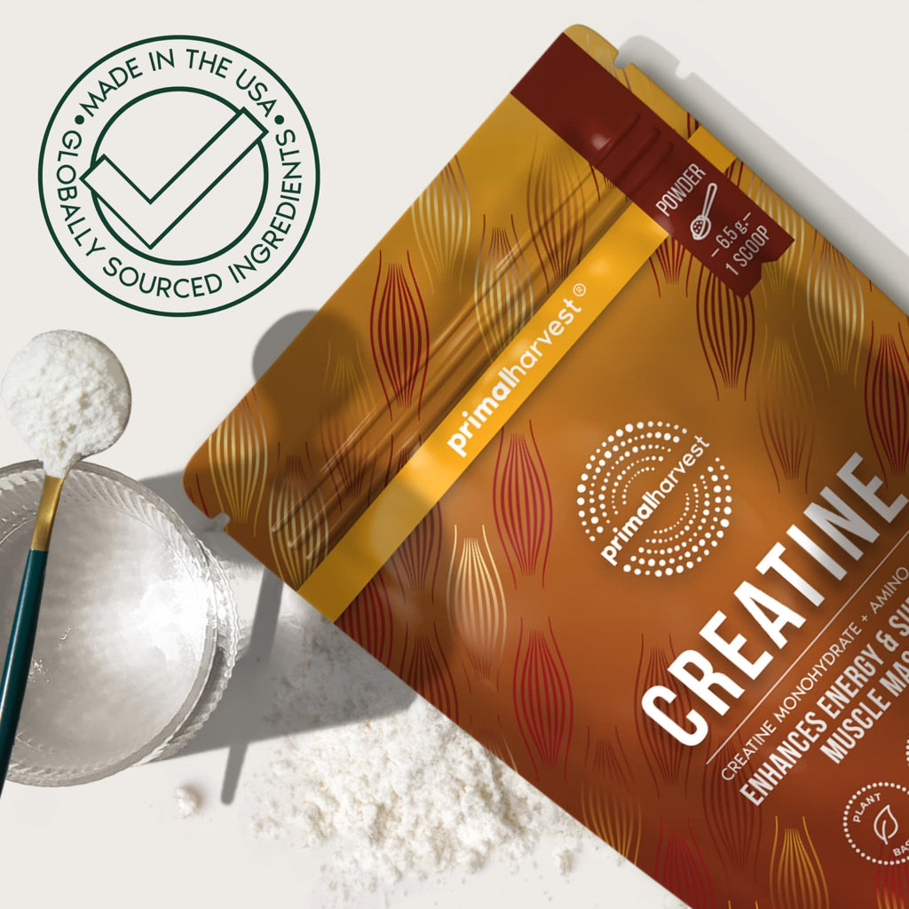 Primal Harvest Creatine Powder Supplement for Men and Women's Fitness, Workouts, and Muscle Growth, to Help Promote Recovery, Strength, Energy, and Endurance (1) - FENGGESTORE20