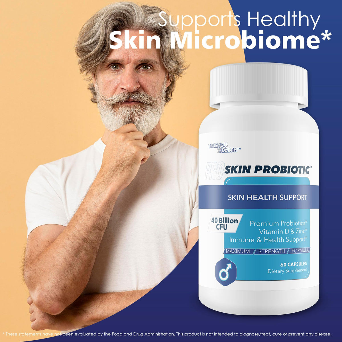 Pro Skin Probiotic - Skin Health Supporting Probiotic with Immune Support - Promote Healthy Skin Microbiome from Inside Out - Health Starts in the Gut - Support Reduced Breakouts, Redness, & Puffiness - FENGGESTORE20