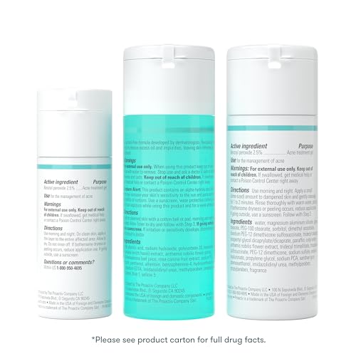Proactiv 3 Step Acne Treatment - Benzoyl Peroxide Face Wash, Repairing Acne Spot Treatment for Face and Body - FENGGESTORE20