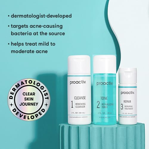 Proactiv 3 Step Acne Treatment - Benzoyl Peroxide Face Wash, Repairing Acne Spot Treatment for Face and Body - FENGGESTORE20