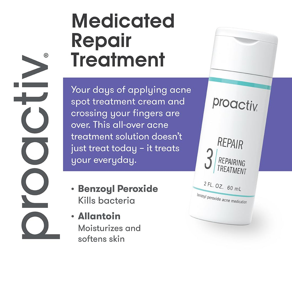 Proactiv Repair Acne Treatment Benzoyl Peroxide Spot Treatment and Repairing Serum Clear, 3 Fl Oz - FENGGESTORE20