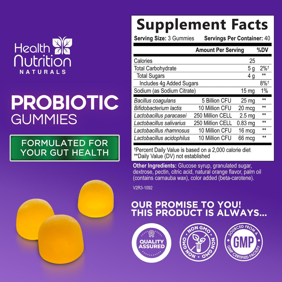 Probiotic Gummies - Advanced Multi-Strain Probiotic Formula - Gut & Digestive Health Support Gummy - Bacillus Coagulans 5 Billion CFU Per Serving, Daily Acidophilus Probiotics Supplement - 120 Gummies - FENGGESTORE20