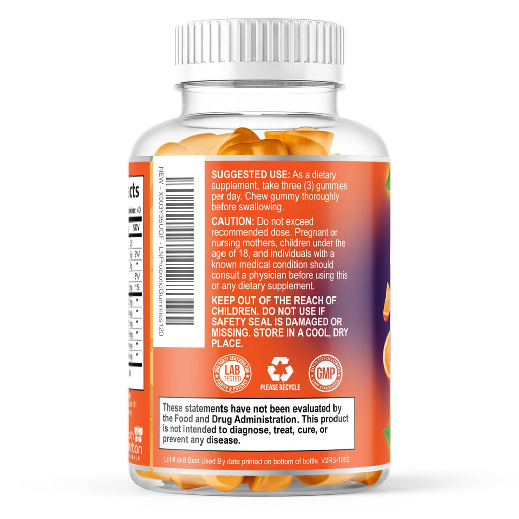 Probiotic Gummies - Advanced Multi-Strain Probiotic Formula - Gut & Digestive Health Support Gummy - Bacillus Coagulans 5 Billion CFU Per Serving, Daily Acidophilus Probiotics Supplement - 120 Gummies - FENGGESTORE20