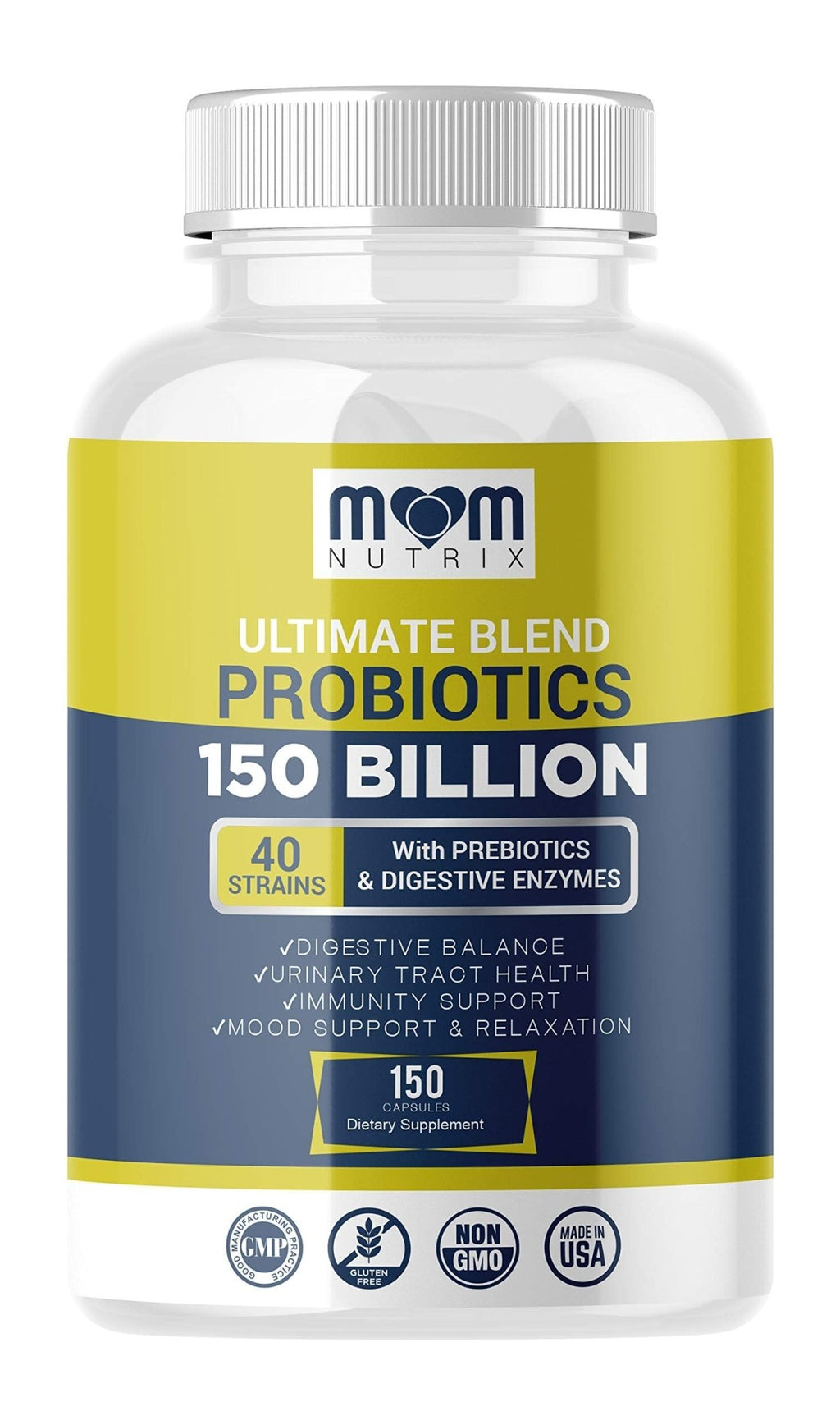 Probiotics 150 Billion CFU - 40 Strain Probiotics for Women, Men and Adults - Shelf Stable Probiotic with Organic Prebiotic - Acidophilus Probiotic - FENGGESTORE20