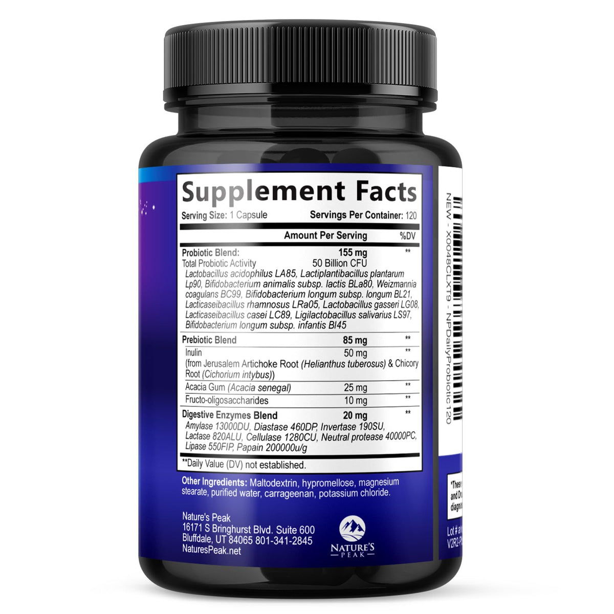 Probiotics 50 Billion CFU Per Serving - 10 Premium Strains + Digestive Enzymes & Prebiotics - Best Probiotic for Women & Men, Supports Immune, - FENGGESTORE20