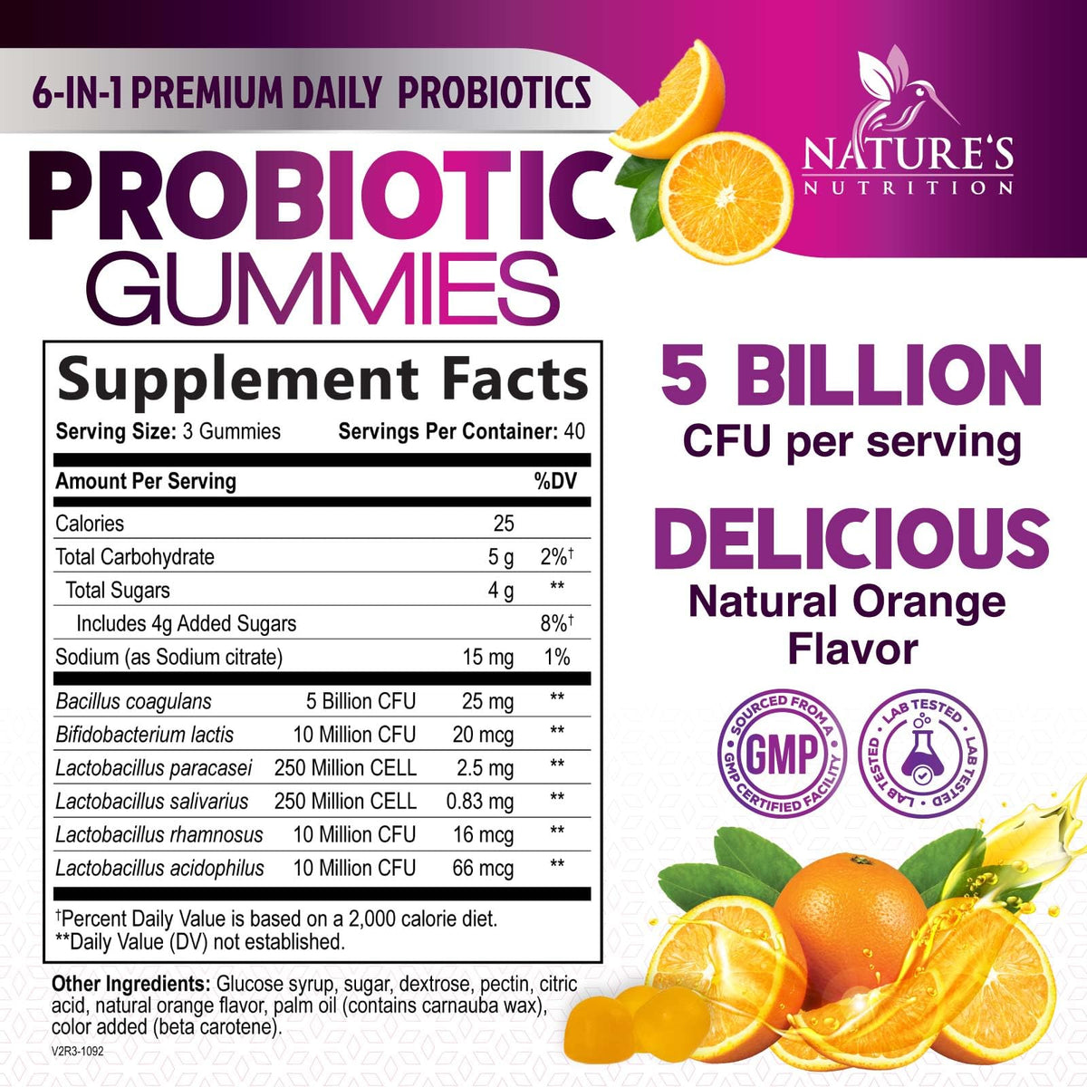 Probiotics for Digestive Health Gummies - 6 Unique Strains for Daily Immune Support & Gut Health, Supports Constipation, Gas & Bloating - Best Probiotic Supplement - FENGGESTORE20