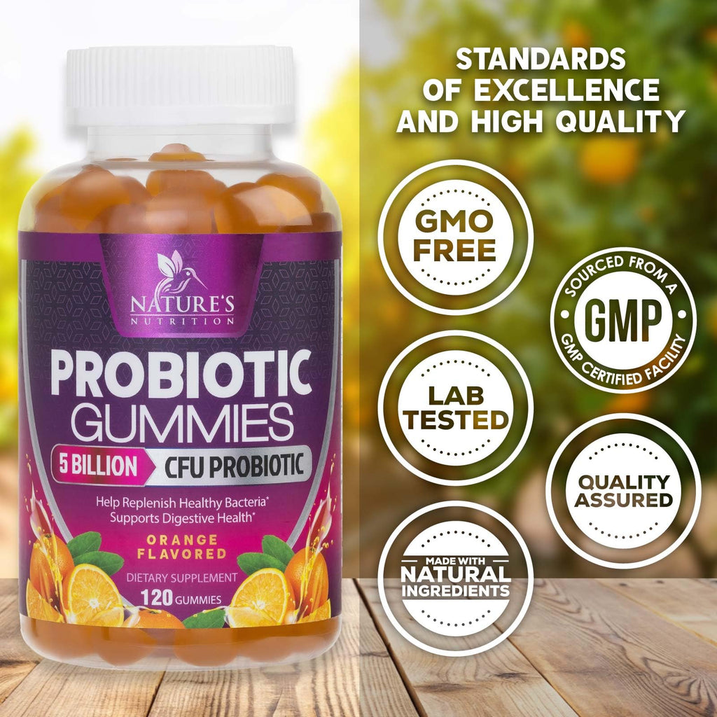 Probiotics for Digestive Health Gummies - 6 Unique Strains for Daily Immune Support & Gut Health, Supports Constipation, Gas & Bloating - Best Probiotic Supplement - FENGGESTORE20
