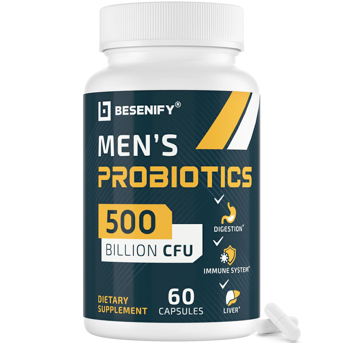 Probiotics for Men, 500 Billion CFUs & 12 Strains, Men's Probiotic with Turmeric, Cranberry, Goji - Probiotics for Digestive Health, Immune, Stomach, - FENGGESTORE20