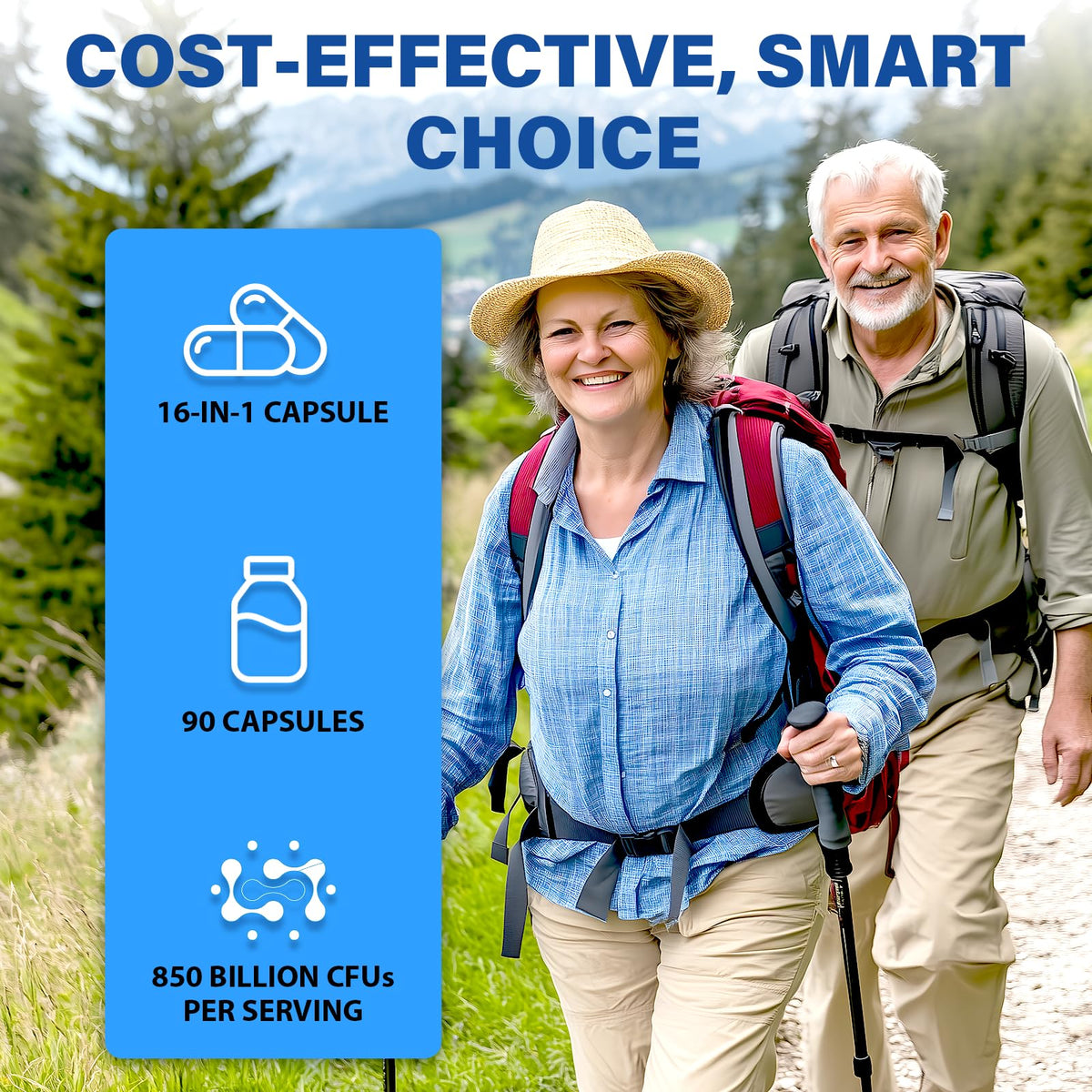 Probiotics for Men, Advanced 50+ Mens Probiotic, Comprehensive Gut & Energy Support with 850 Billion CFU, 1800mg Prebiotics Fiber – Tailored Wellness mens probiotics - FENGGESTORE20