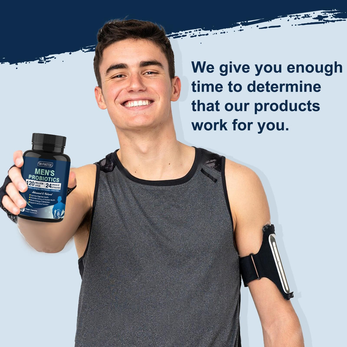 Probiotics for Men Digestive Health, 120 Billion CFUs Mens Probiotic with Digestive Enzymes & Prebiotics & Saw Palmetto & Cranberry for Gut, Prostate & Urinary - FENGGESTORE20