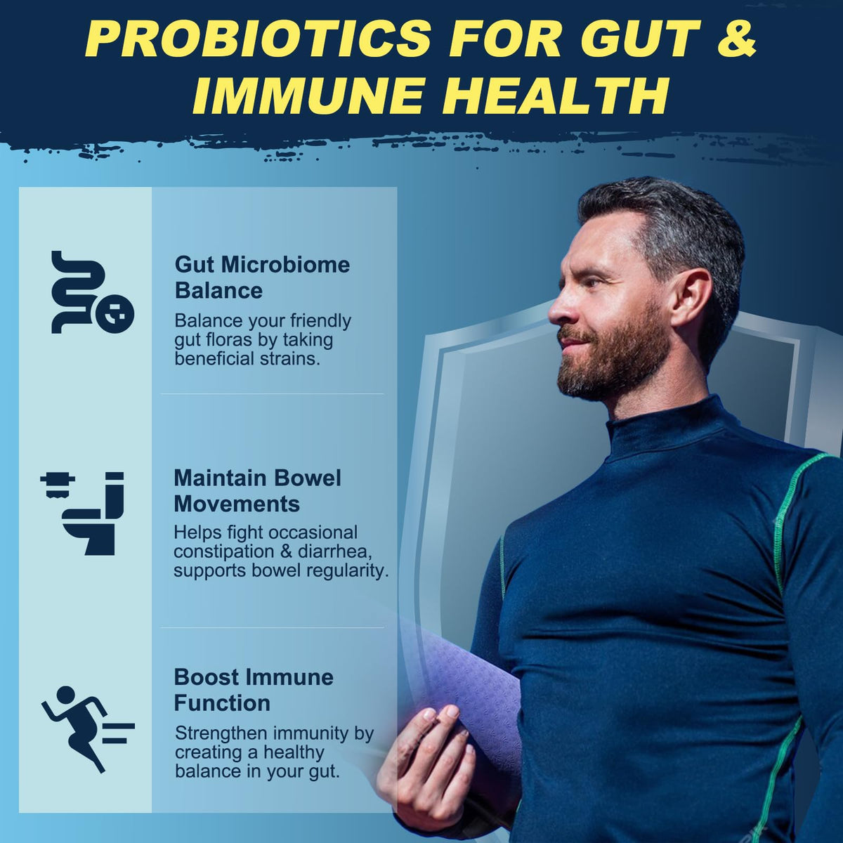 Probiotics for Men Digestive Health, 120 Billion CFUs Mens Probiotic with Digestive Enzymes & Prebiotics & Saw Palmetto & Cranberry for Gut, Prostate & Urinary - FENGGESTORE20