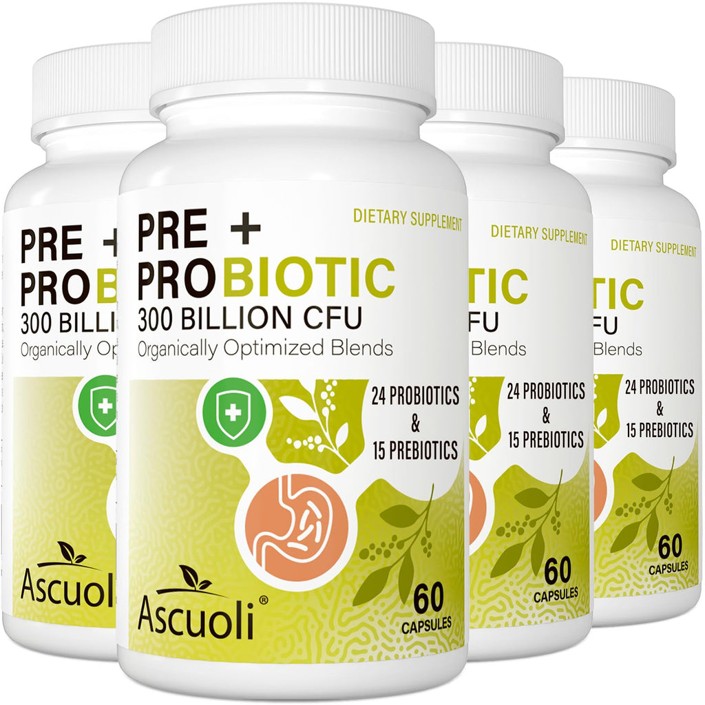 Probiotics for Women & Men - 300 Billion CFU, 24 Strains + 15 Organic Herbs Prebiotics Blend, Daily Probiotic for Digestive Health, Immune, Gut, Bloating - FENGGESTORE20