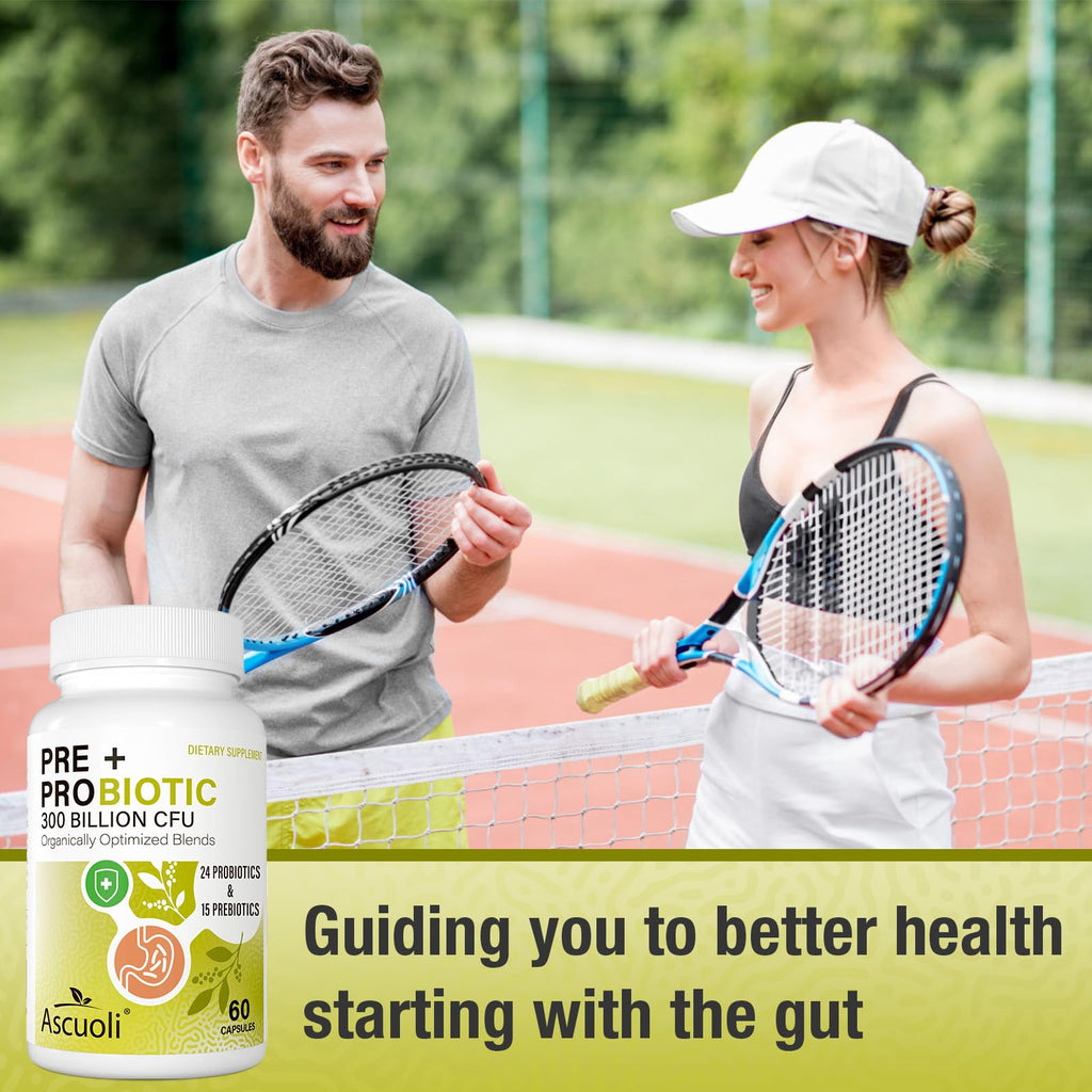 Probiotics for Women & Men - 300 Billion CFU, 24 Strains + 15 Organic Herbs Prebiotics Blend, Daily Probiotic for Digestive Health, Immune, Gut, Bloating - FENGGESTORE20