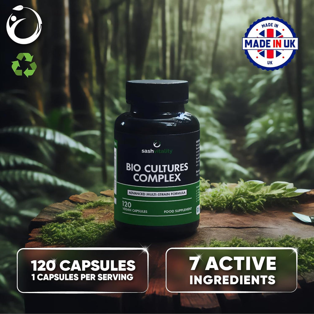 Probiotics & Prebiotics | 435 Billion CFU | Bio Cultures Complex | 120 Vegetarian Capsules for Women & Men - Lactobacillus Acidophilus, Bifidobacterium - FENGGESTORE20