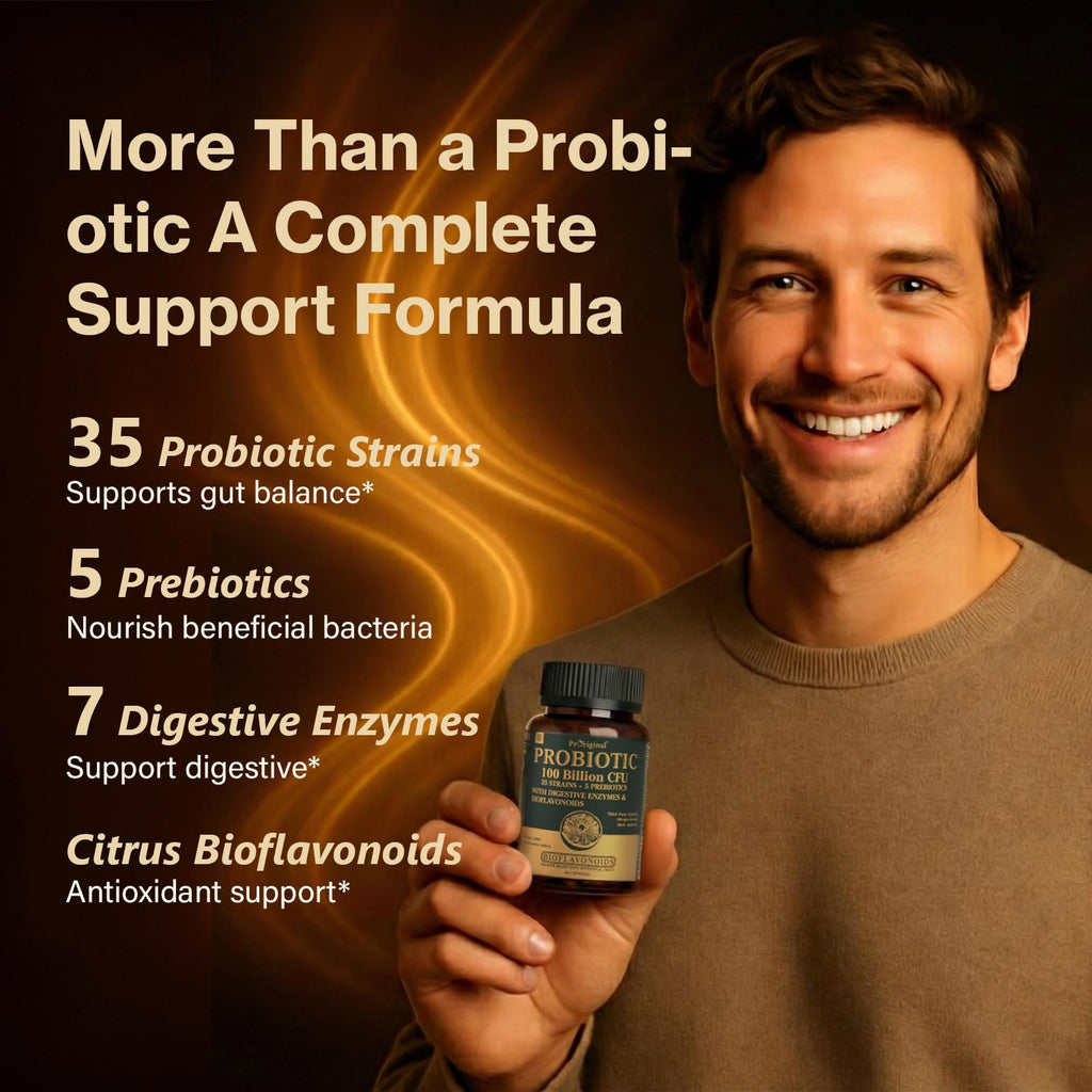Probiotics with Prebiotics for Men and Women - 35 Strains Probiotics 100 Billion CFU for Gut & Digestive Health, Vegan Acidophilus Probiotic Supplement - FENGGESTORE20