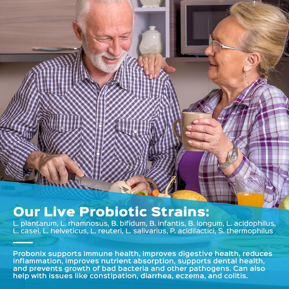 Probonix Humarian Liquid Probiotics for Adults - 12-Strain Probiotic Drops to Fortify Gut Health, Immunity and More - 30-Day Supply - Delicious Grape Flavor - FENGGESTORE20