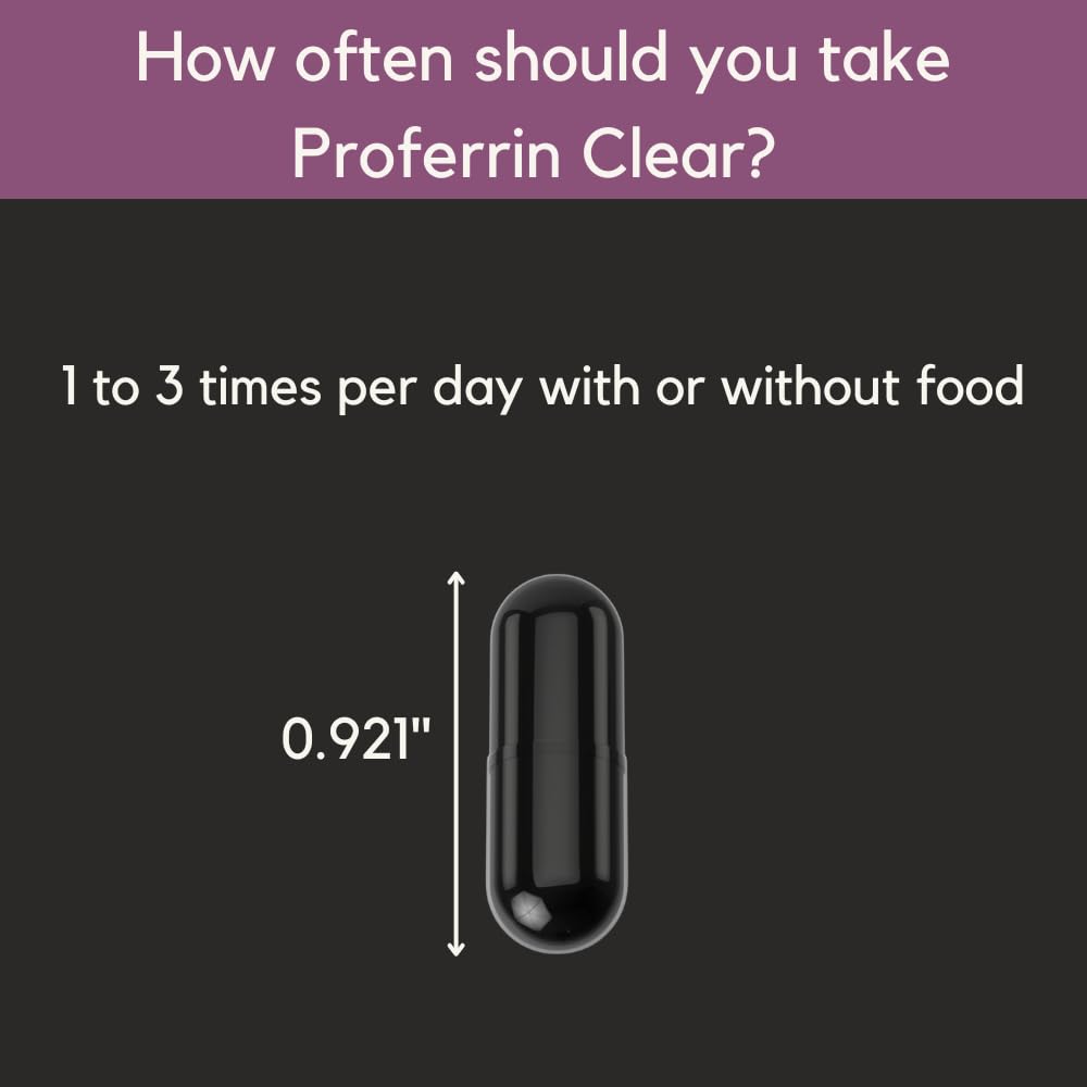 Proferrin Clear Heme Iron Supplement, 90 Capsules- Superior Absorption, Easy on The Gut, Natural, Made in The US - FENGGESTORE20