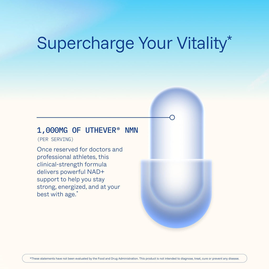 ProHealth NMN Pro 1000 (60 Capsules) Clinically Studied Uthever® NMN. NAD+ Precursor for Cellular Energy, Mitochondrial Support & Healthy Aging. - FENGGESTORE20