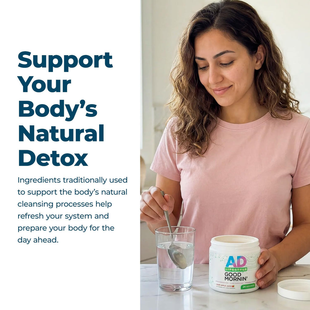 Project AD Life Good Morning Detox and Performance Drink, Naturally Flavored and Formulated with L-GLutamine, Apple Cider Vinegar, and Aloe Vera - FENGGESTORE20
