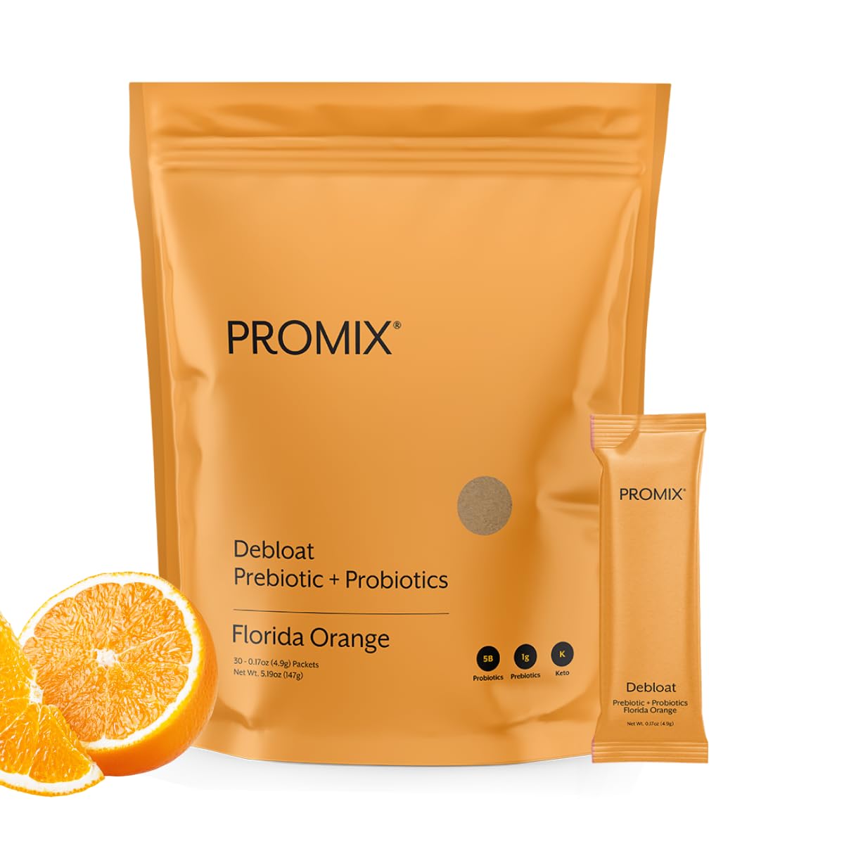 ProMix Nutrition Debloat Prebiotics and Probiotics with Baobab - Rich in Vitamin C, Bloating Relief, Immune Support - FENGGESTORE20