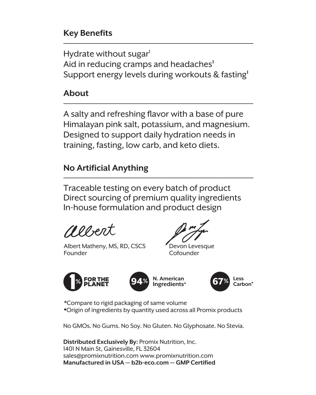 ProMix Nutrition Electrolytes Powder Hydration Packets - Himalayan Pink Salt, Magnesium, Potassium, Vitamin C - Salted Watermelon, - FENGGESTORE20
