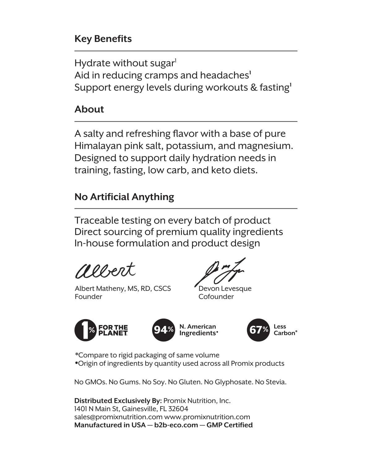 ProMix Nutrition Electrolytes Powder Hydration Packets - Himalayan Pink Salt, Magnesium, Potassium, Vitamin C - Salted Watermelon, - FENGGESTORE20