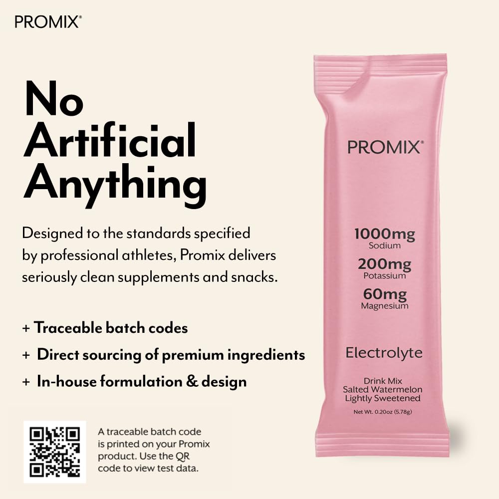 ProMix Nutrition Electrolytes Powder Hydration Packets - Himalayan Pink Salt, Magnesium, Potassium, Vitamin C - Salted Watermelon, - FENGGESTORE20
