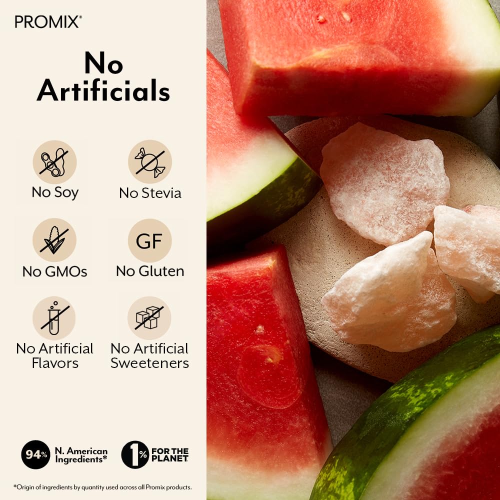 ProMix Nutrition Electrolytes Powder Hydration Packets - Himalayan Pink Salt, Magnesium, Potassium, Vitamin C - Salted Watermelon, - FENGGESTORE20