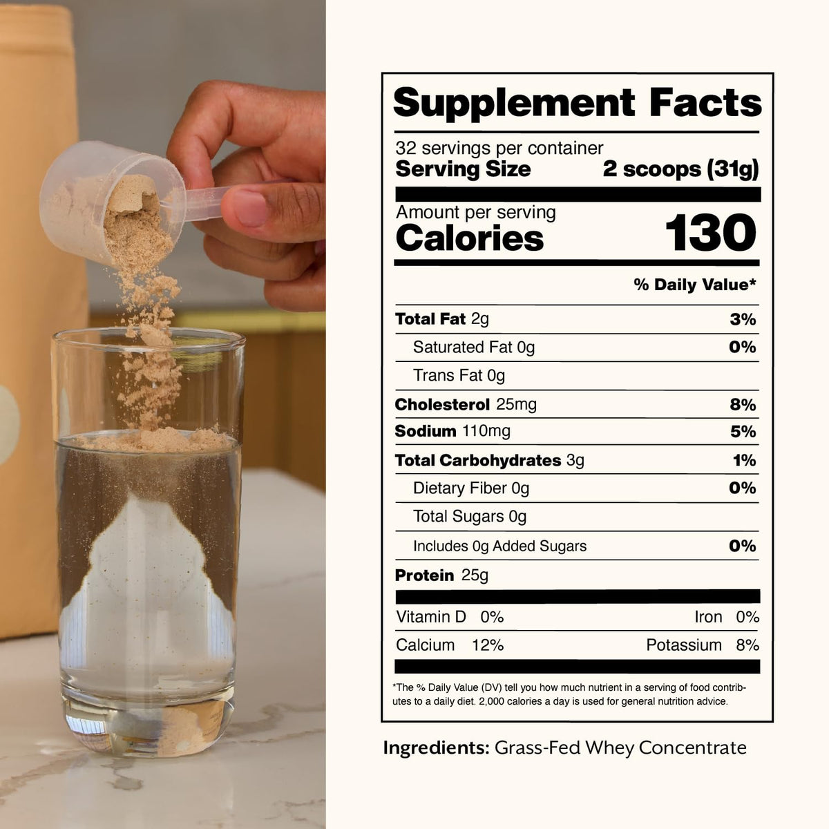 ProMix Nutrition Whey Protein Powder, Grass Fed, Unsweetened, Hormone Free - 25g Protein per Serving, Sugar Free, - FENGGESTORE20