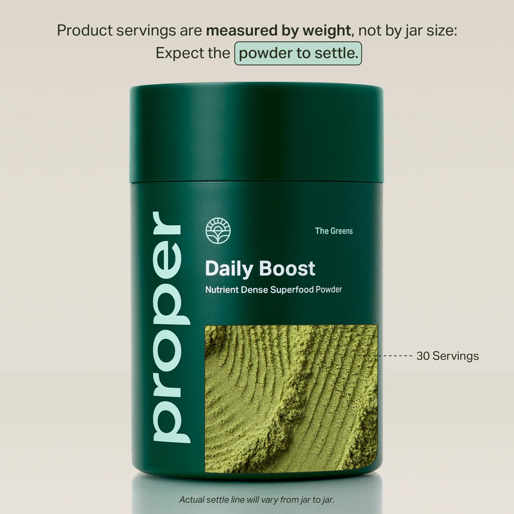 Proper, The Greens Daily Boost Organic Greens Powder. Whole Food, Apple Flavour Veggie Powder Superfood with Wheatgrass, Spirulina, Chlorella, Probiotics. - FENGGESTORE20