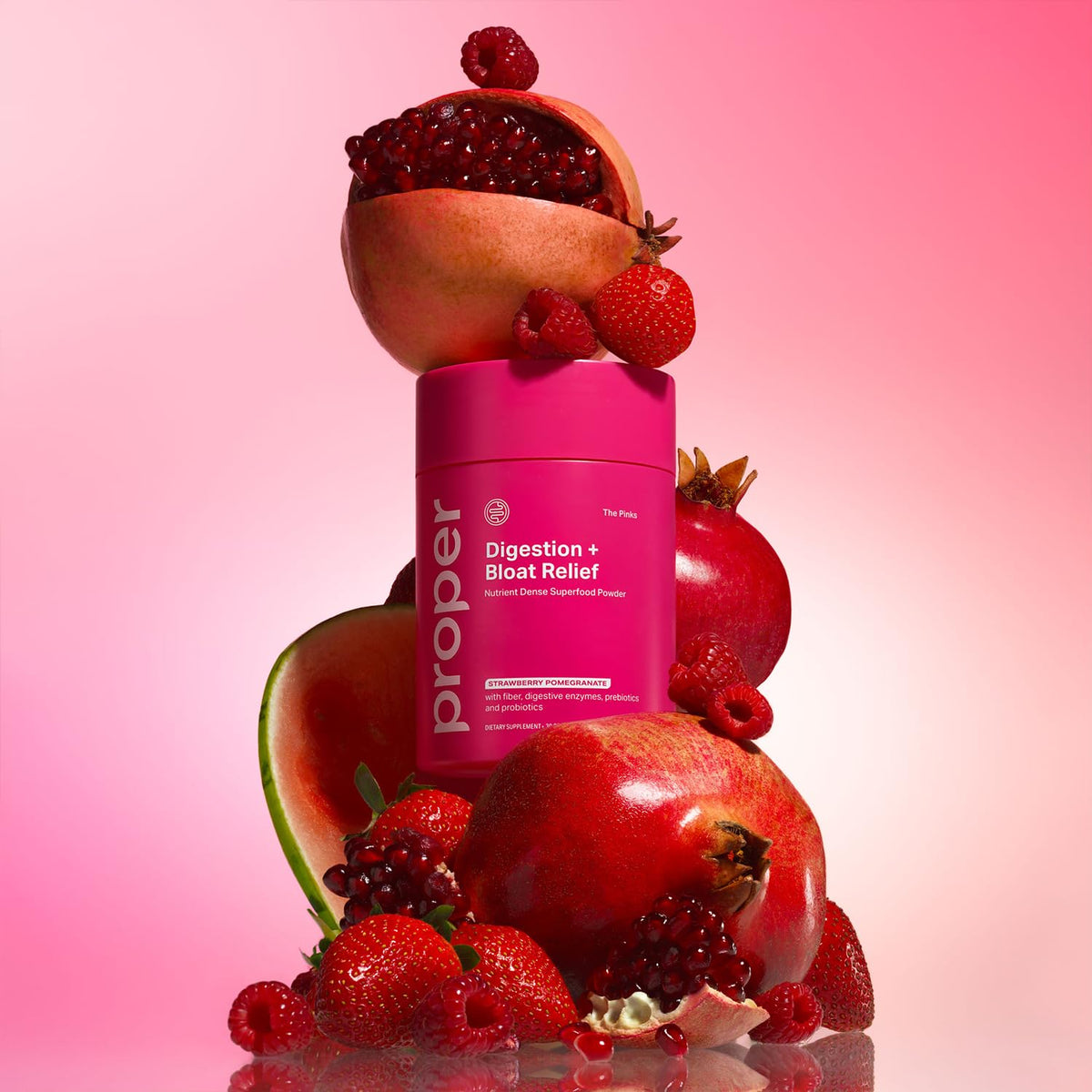 Proper, The Pinks Digestion and Bloat Relief. Drink Mix with Gut Health Probiotics, Prebiotics, Beet Root & Enzymes for Digestive Support. Bloating and Microbiome - FENGGESTORE20