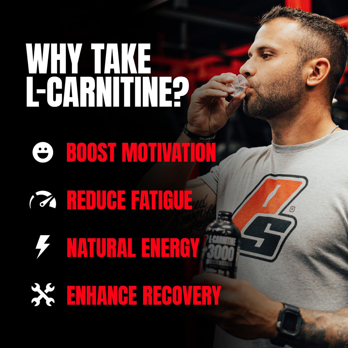 ProSupps L-Carnitine Liquid 3000, Stimulant-Free Liquid Shots for Men & Women - Clean Workout Drink for Energy, Performance & Muscle Recovery - FENGGESTORE20