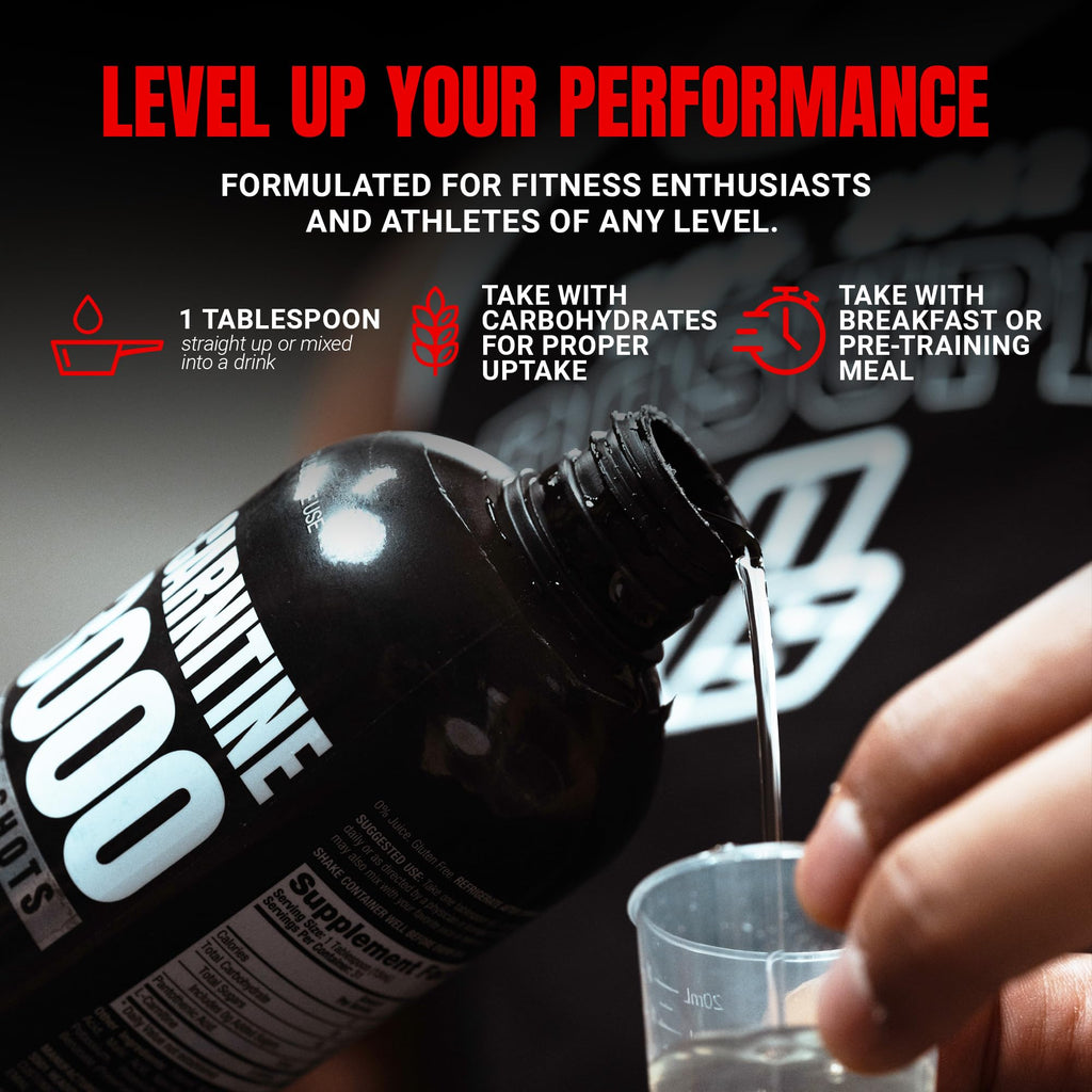 ProSupps L-Carnitine Liquid 3000, Stimulant-Free Liquid Shots for Men & Women - Clean Workout Drink for Energy, Performance & Muscle Recovery - FENGGESTORE20