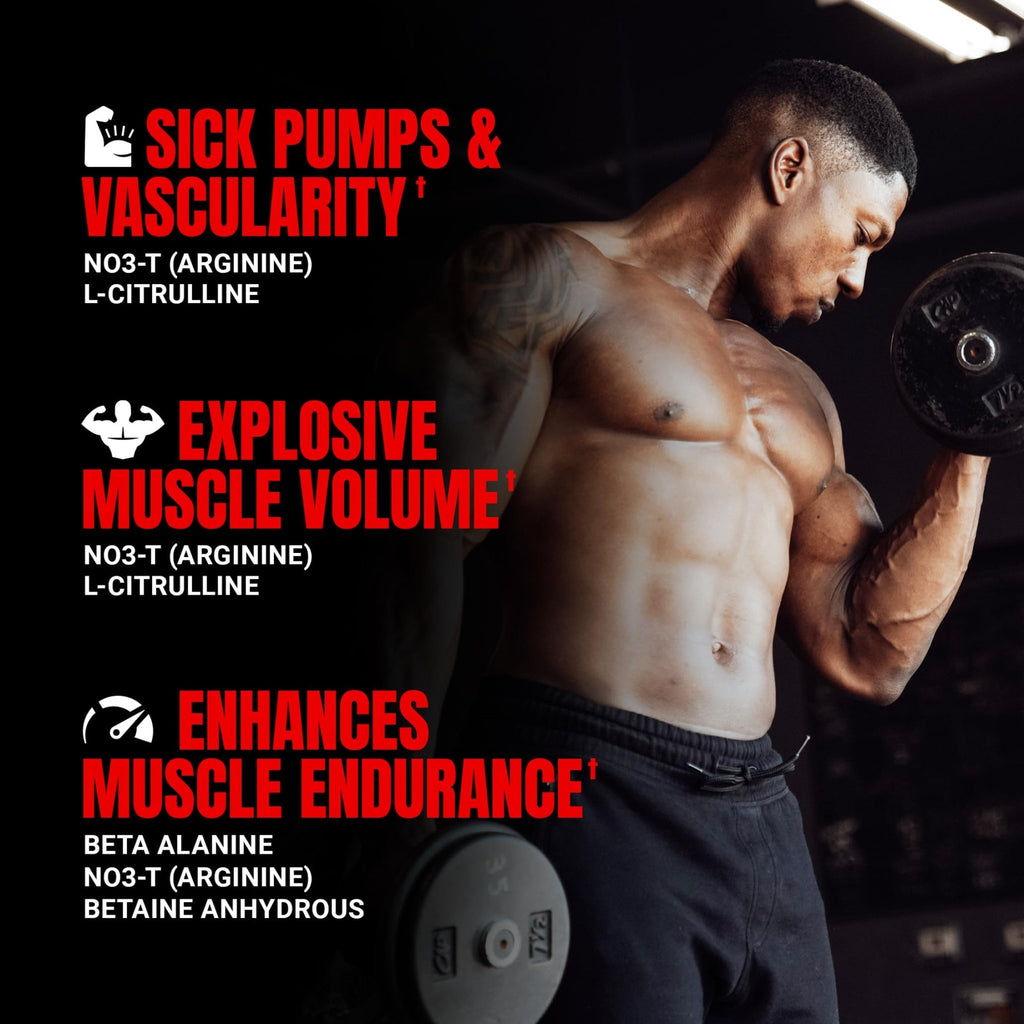 ProSupps Mr. Hyde Max Pump Pre Workout Powder - Stim-Free Preworkout Supports Blood Flow, Muscle Volume & Endurance - Caffeine-Free Nitric Oxide Gym & Fitness Supplements - FENGGESTORE20