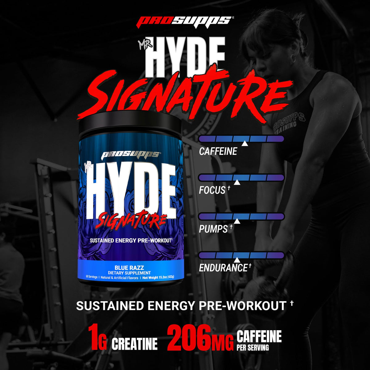 ProSupps Mr. Hyde Signature Pre Workout Powder with Creatine, Beta Alanine & Caffeine - Performance, Energy & Endurance - Clean Fitness & Gym Supplements - FENGGESTORE20
