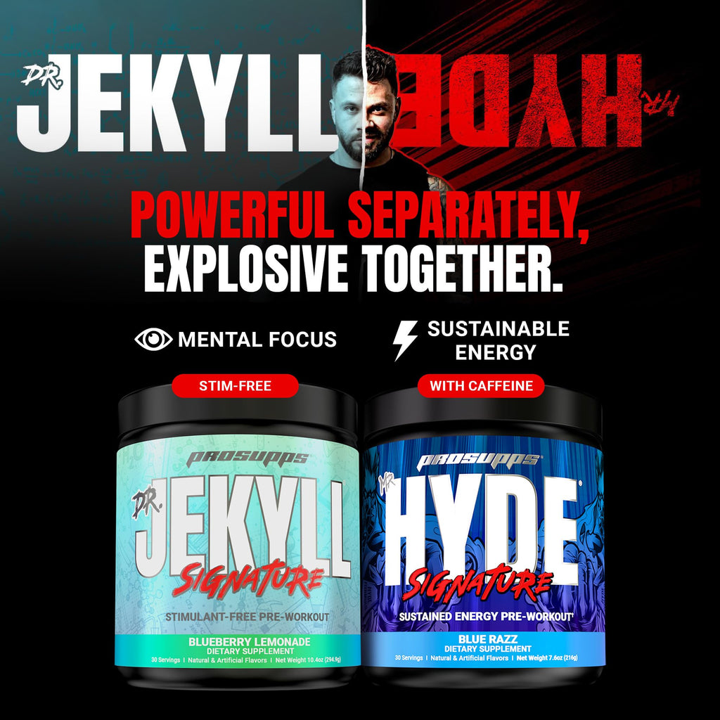 ProSupps Mr. Hyde Signature Pre Workout Powder with Creatine, Beta Alanine & Caffeine - Performance, Energy & Endurance - Clean Fitness & Gym Supplements - FENGGESTORE20